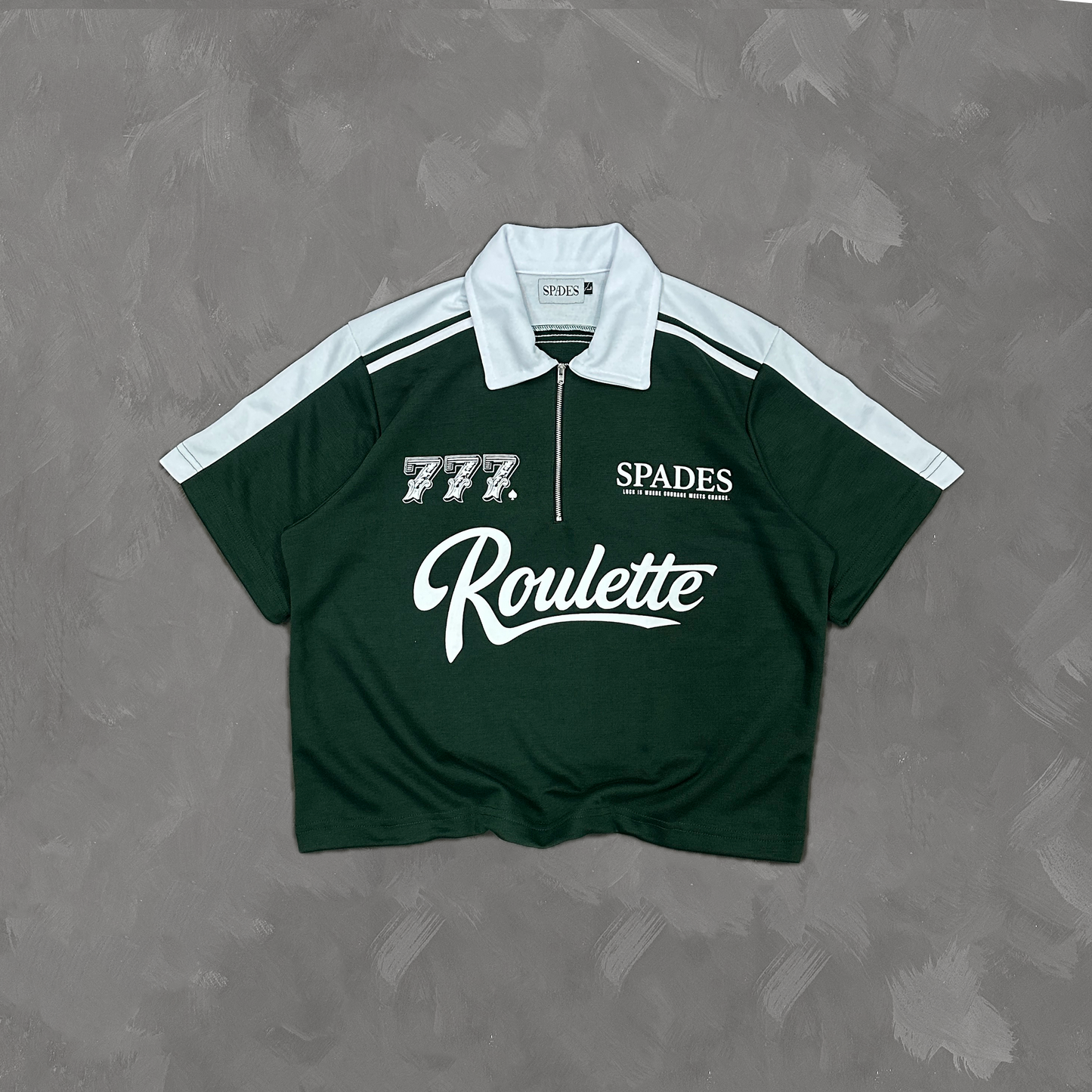 Spades Lucky Roulette Boxy Crop Polo