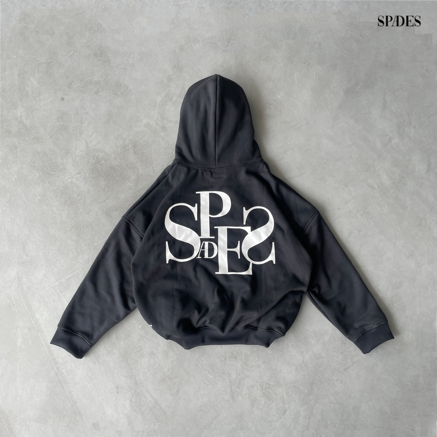 Spades Monochrome Majesty French Terry Hoodie black