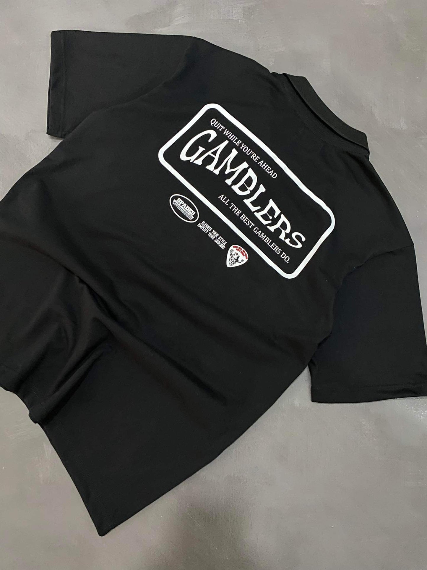 Spades Quarter Zip Polo All The Best Black