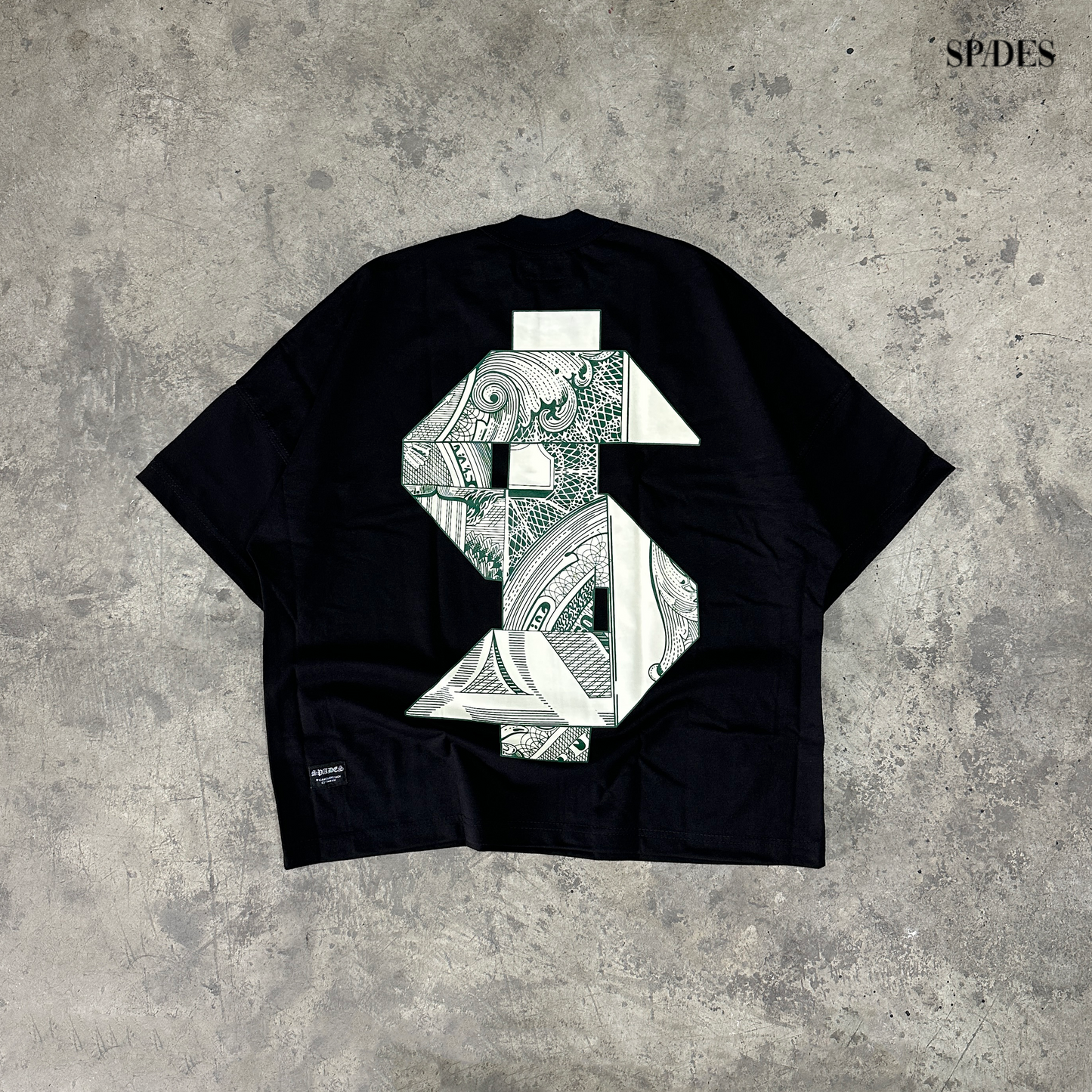 Cash Rules Boxy Crop Tee Black