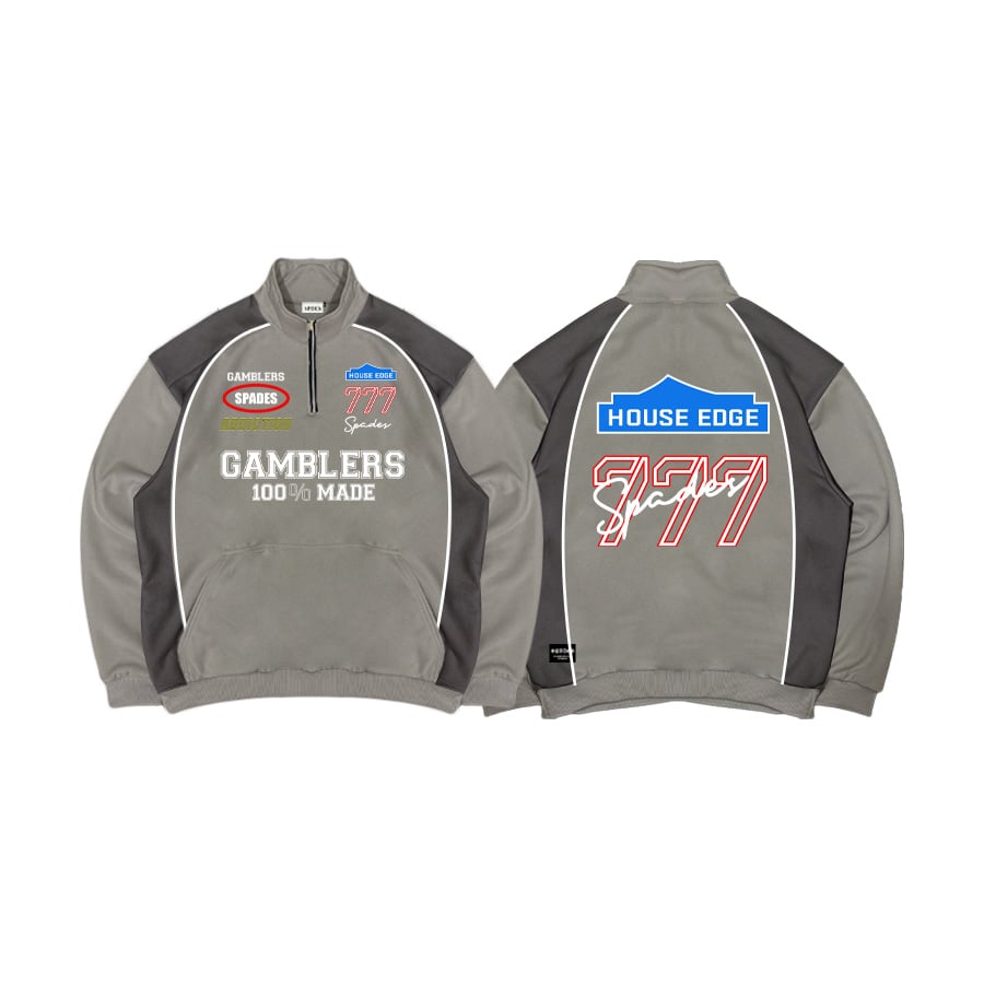 Spades House Edge Quarter Zip Pullover Gray