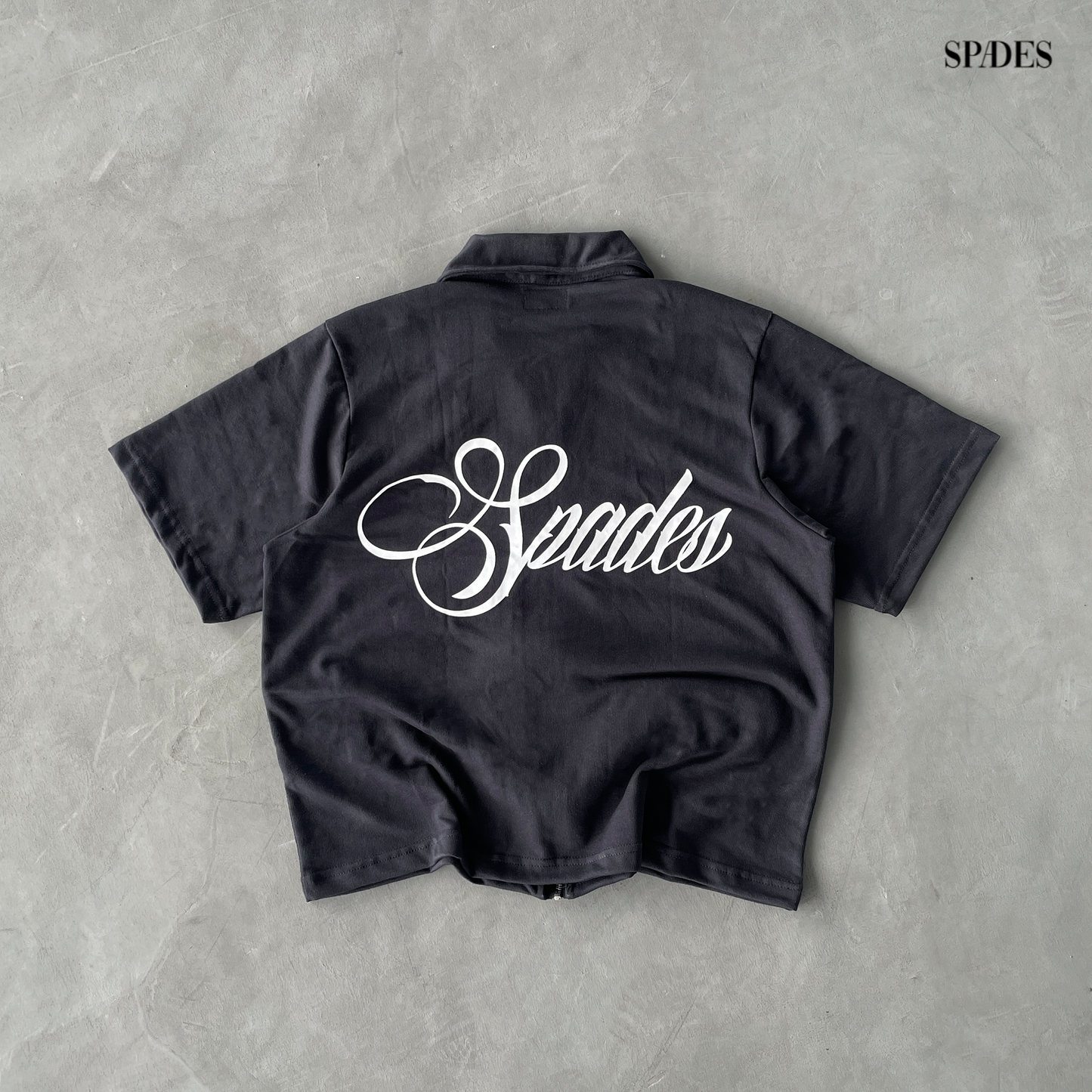 Spades High Stakes Utility Full Zip Polo