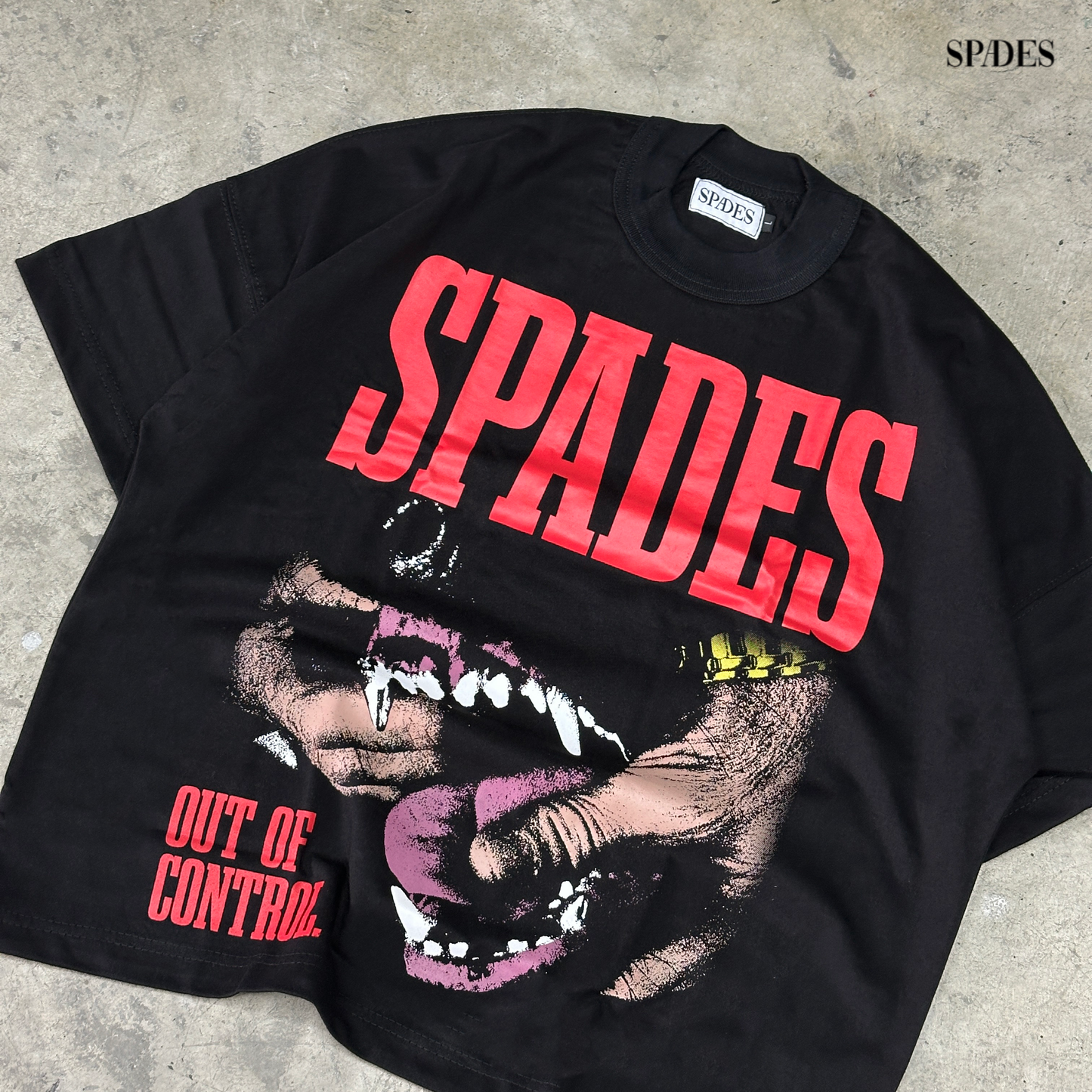 Unleashed Insticts Boxy Crop Tee Black SPADES