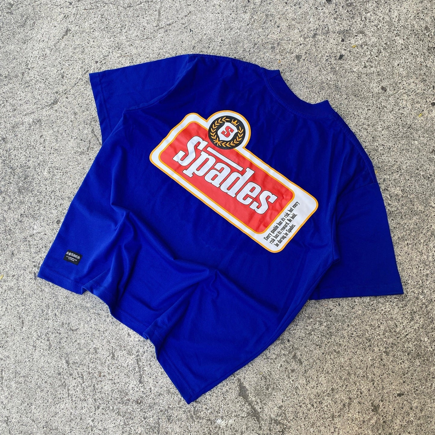Spades Dynamic Play Boxy Tee Royal Blue SPADES
