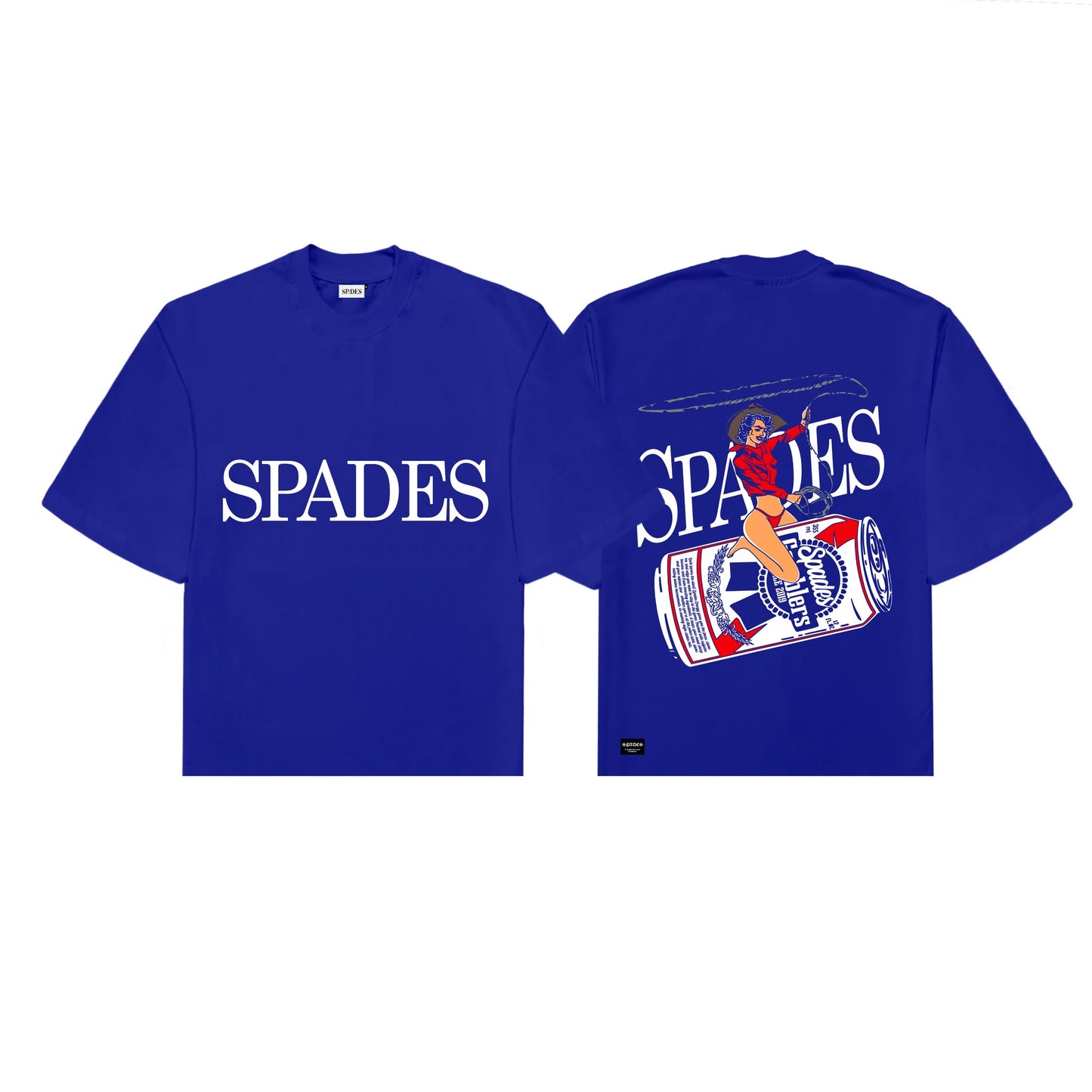 Spades High Roller Rodeo Boxy Tee Blue