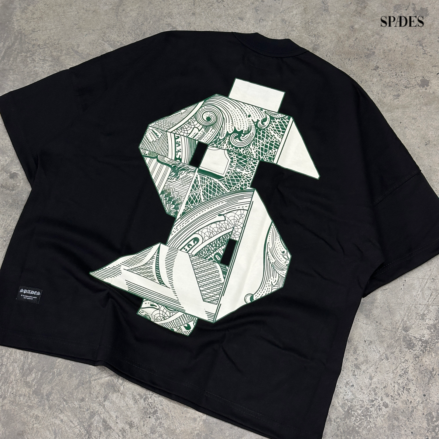 Cash Rules Boxy Crop Tee Black