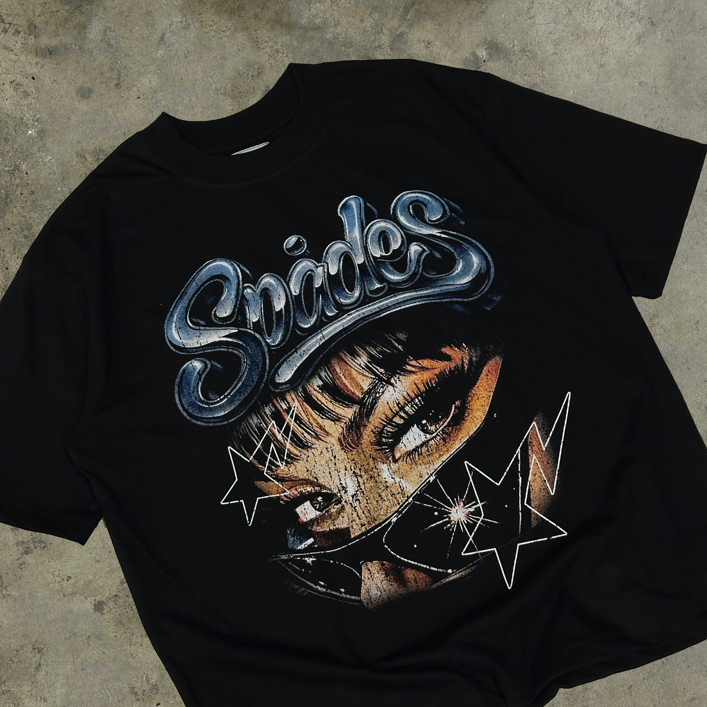 Starry Gaze Box Tee Black