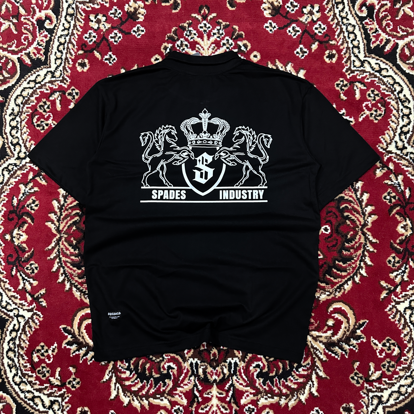 Spades Quarter Zip Polo Forever in Gambling Black SPADES