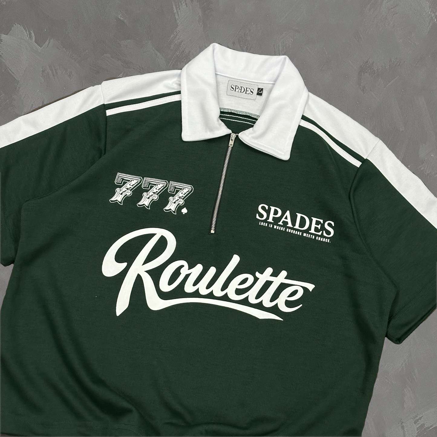 Spades Lucky Roulette Boxy Crop Polo