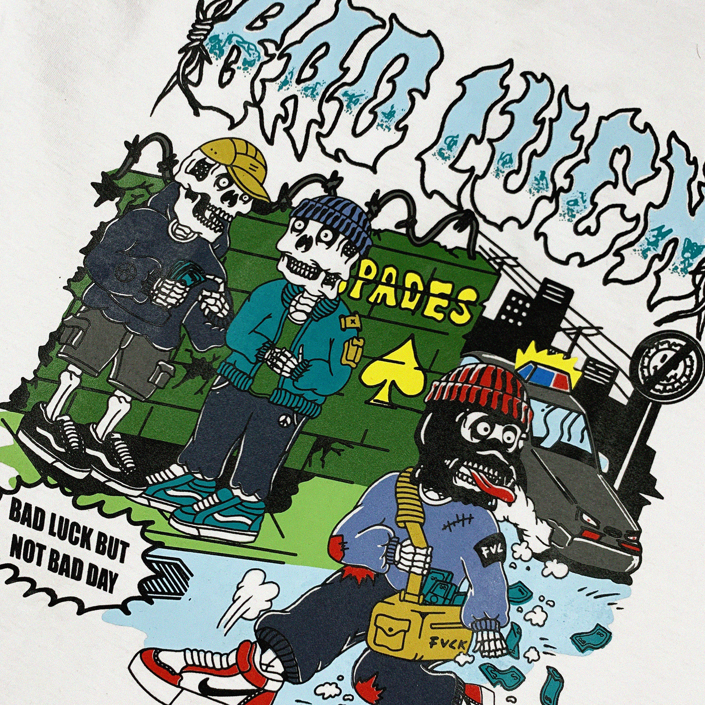 Spades Bad Luck White T-shirt