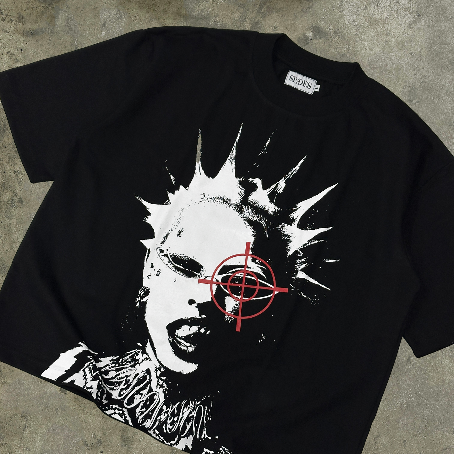 Punk Anarchy Boxy Crop Tee SPADES
