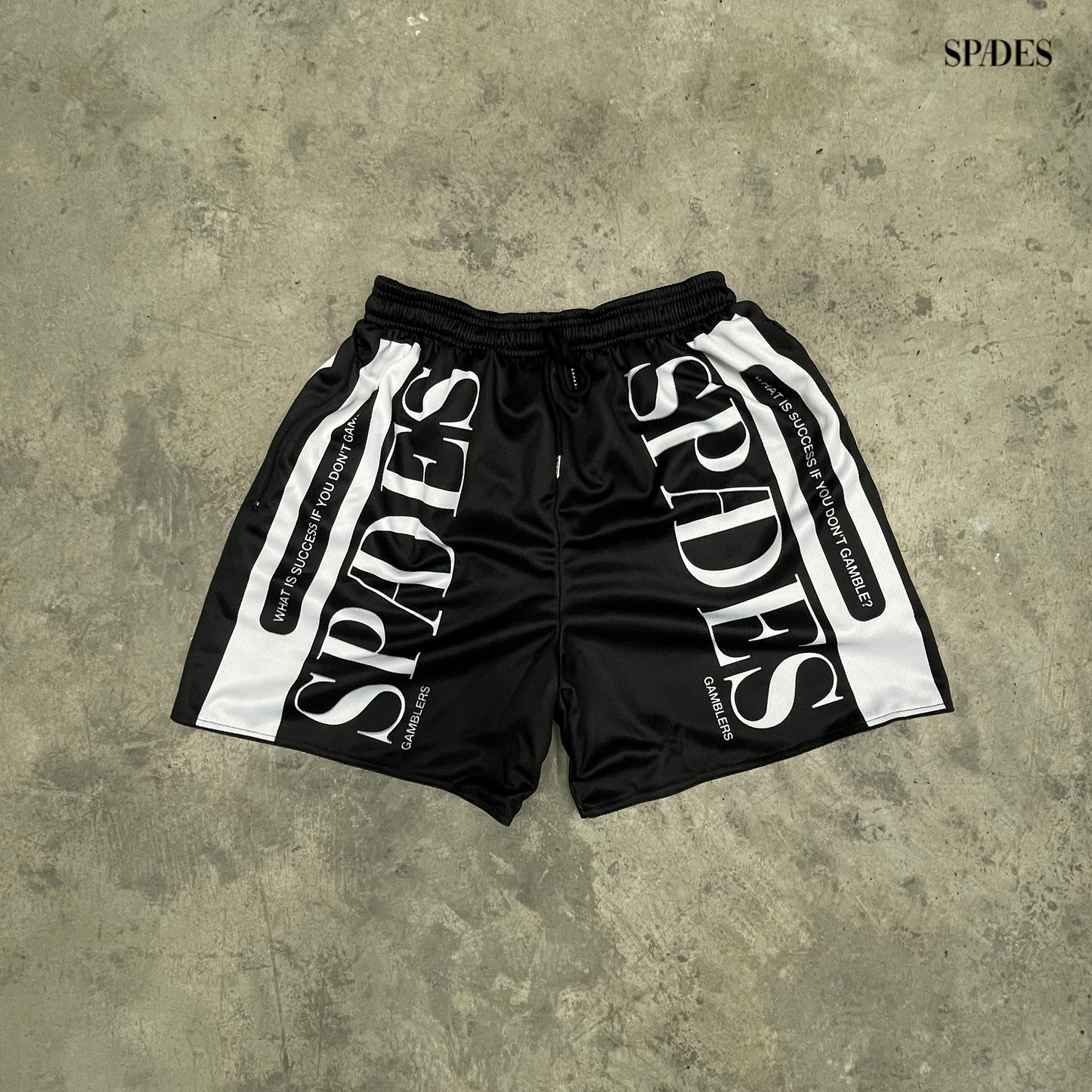 Black Line Hustle Mesh Shorts