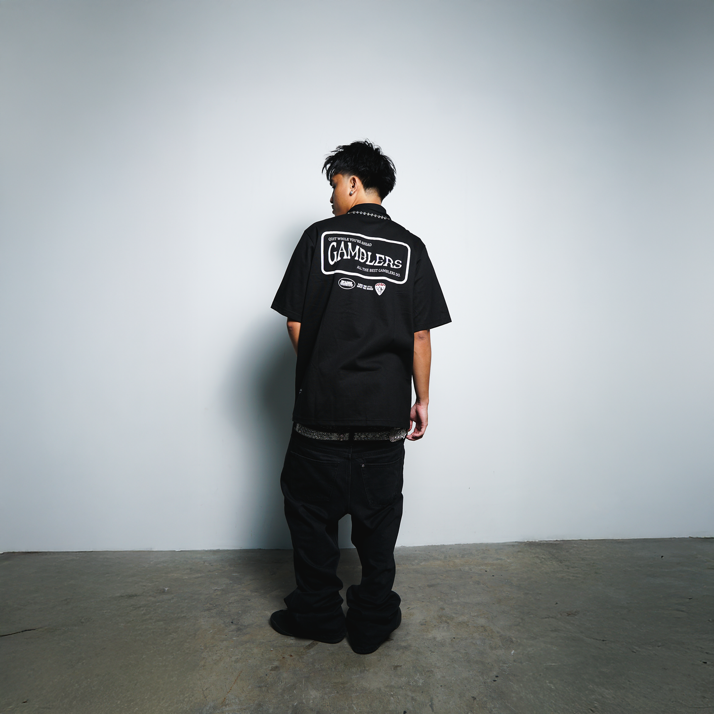 Spades Quarter Zip Polo All The Best Black SPADES
