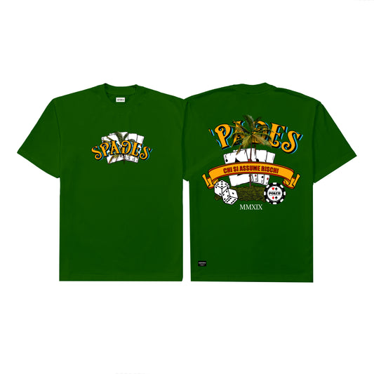 Spades Who Takes on Risk Emerald Green T-shirt