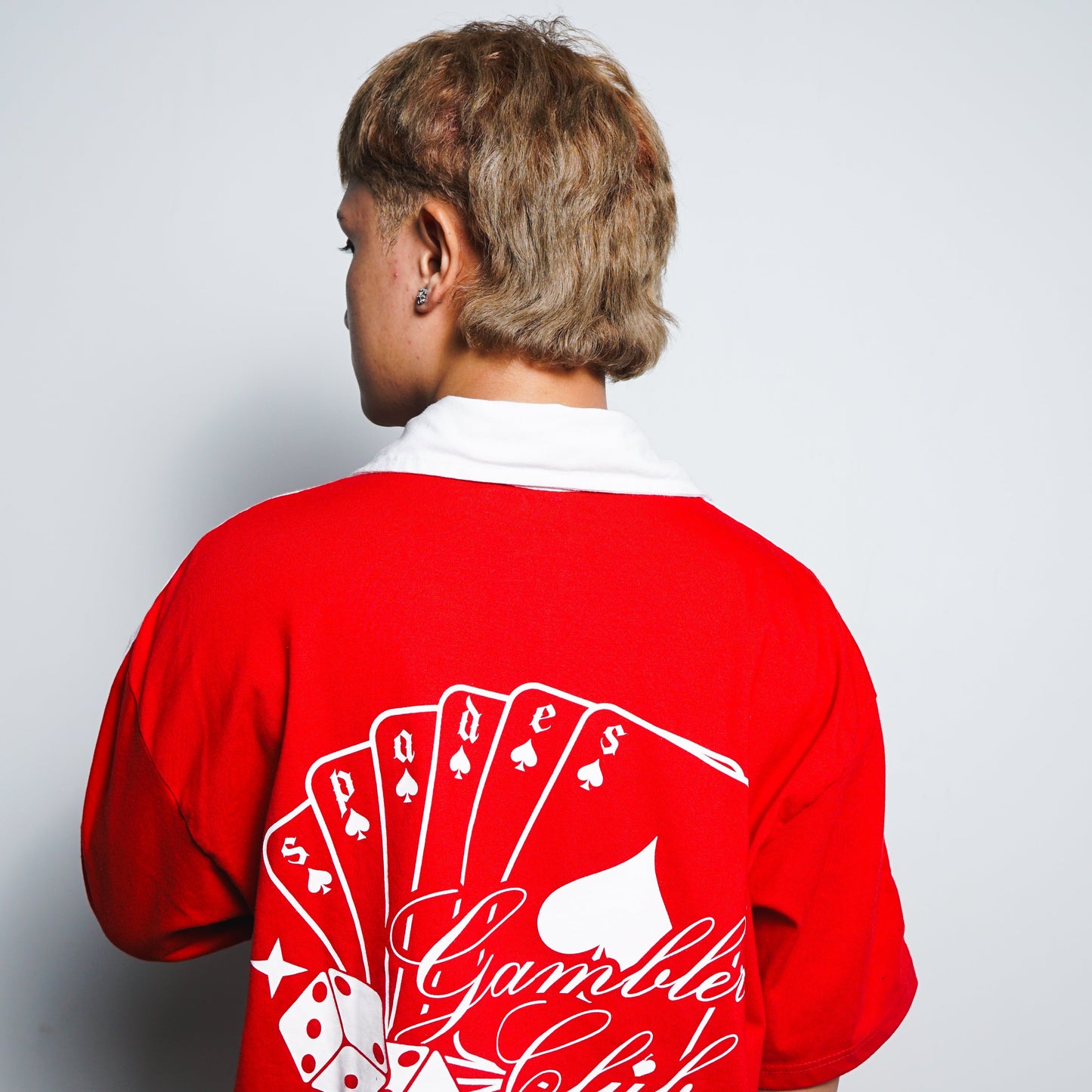 Spades Gamblers Den Half Zip Boxy Crop Polo SPADES