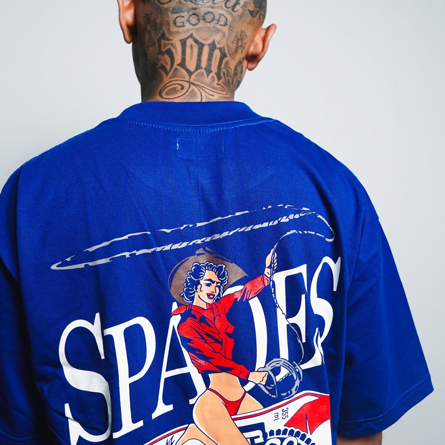 Spades High Roller Rodeo Boxy Tee Blue