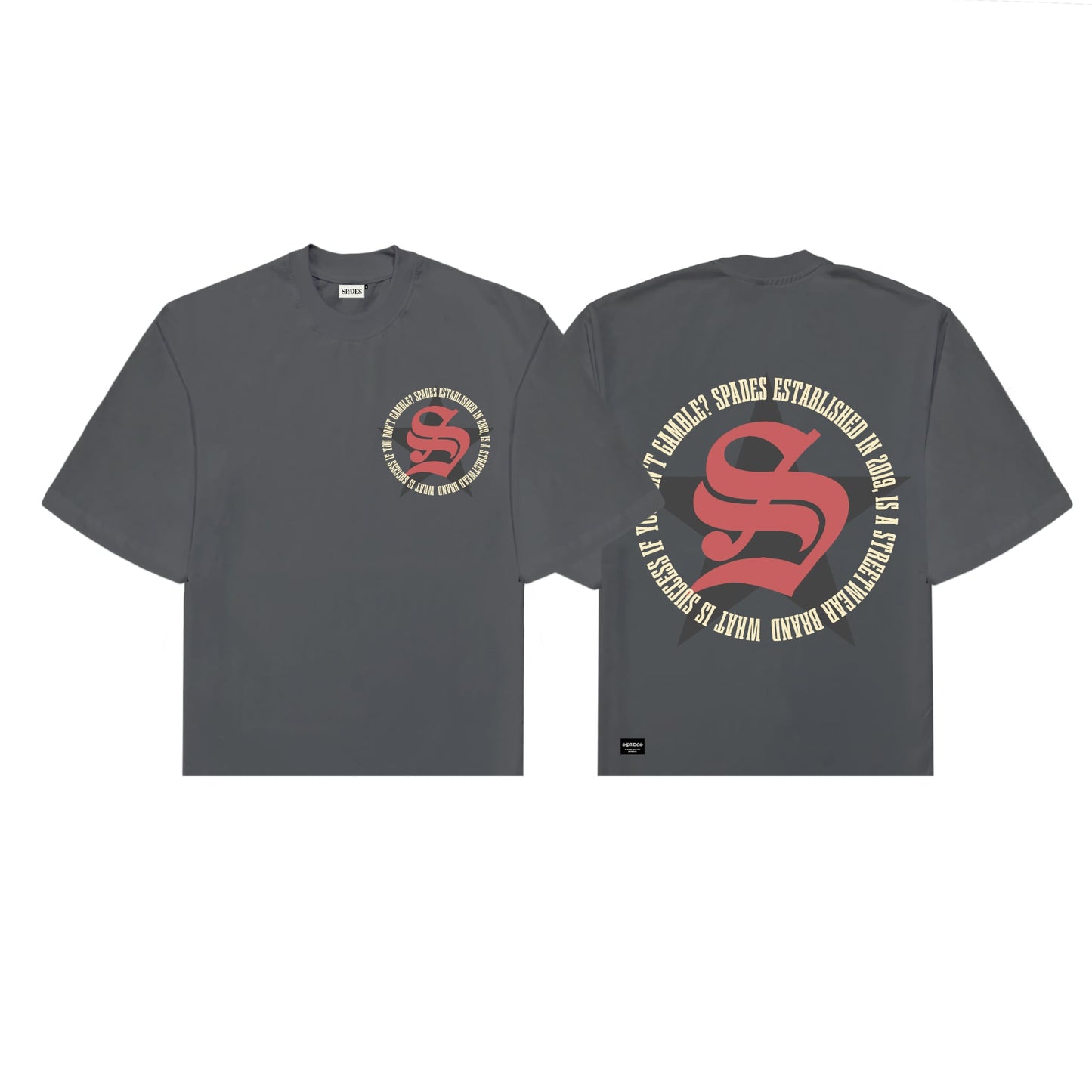 Grit Circle Signature Box Tee Gray