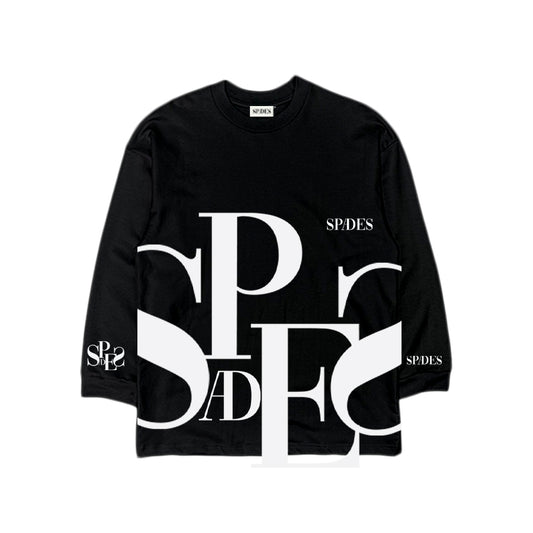 Spades Monochrome Majesty French Terry Long Sleeves Black