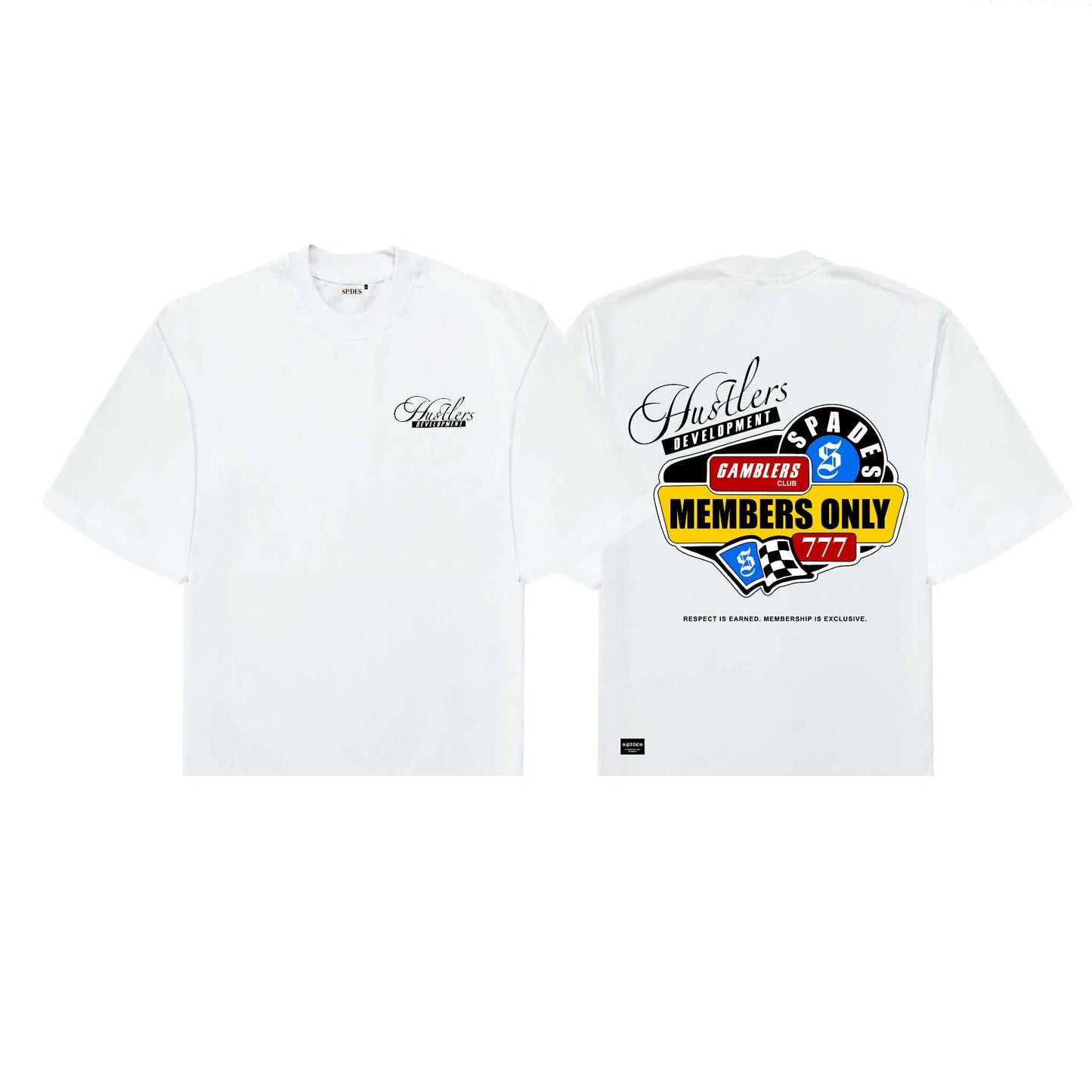 Hustler Development Club Box Tee Off white