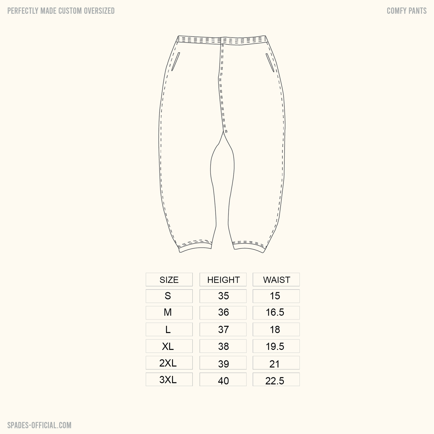 Spades Comfy Pants in Corduroy Offwhite