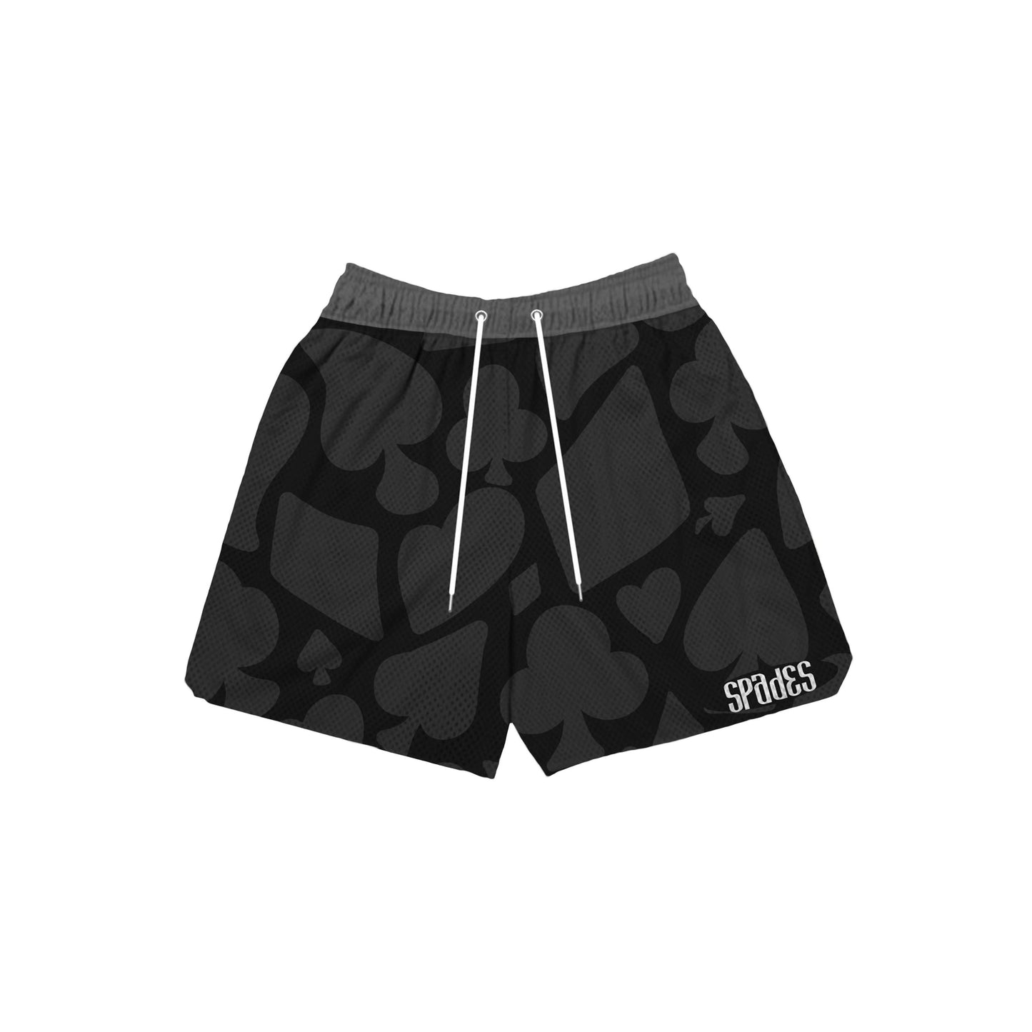 Spades Gamble All Deck Semi Step Mesh Shorts Dark