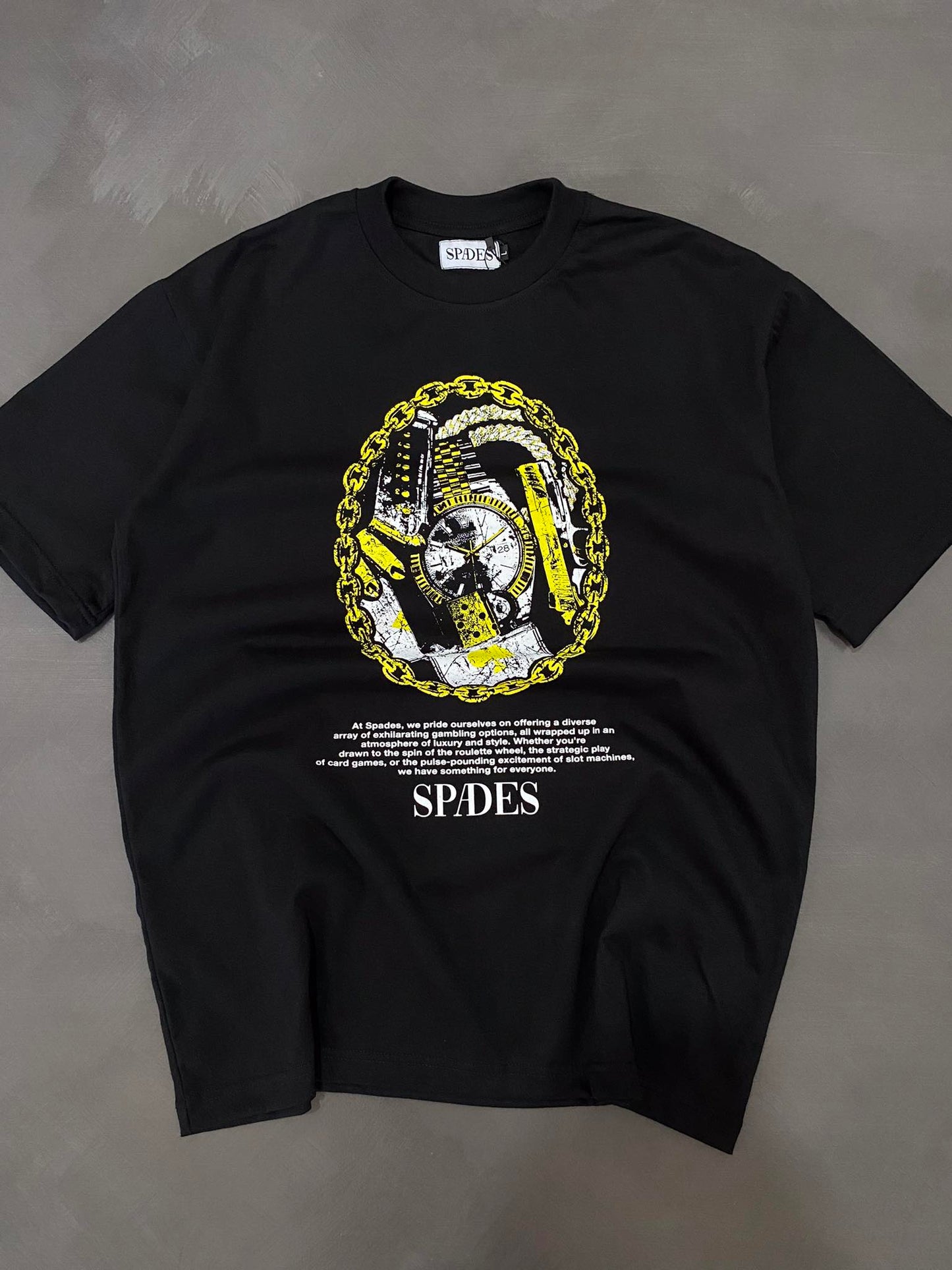 Spades ClockWork Boxy Tee Black