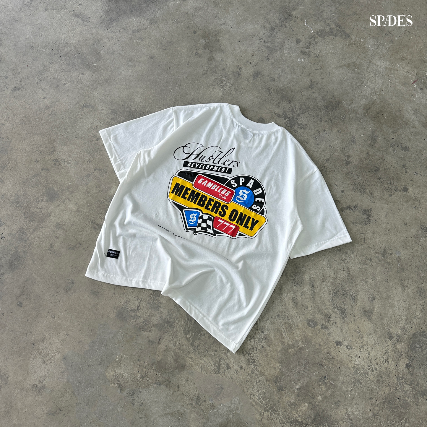 Hustler Development Club Box Tee Off white