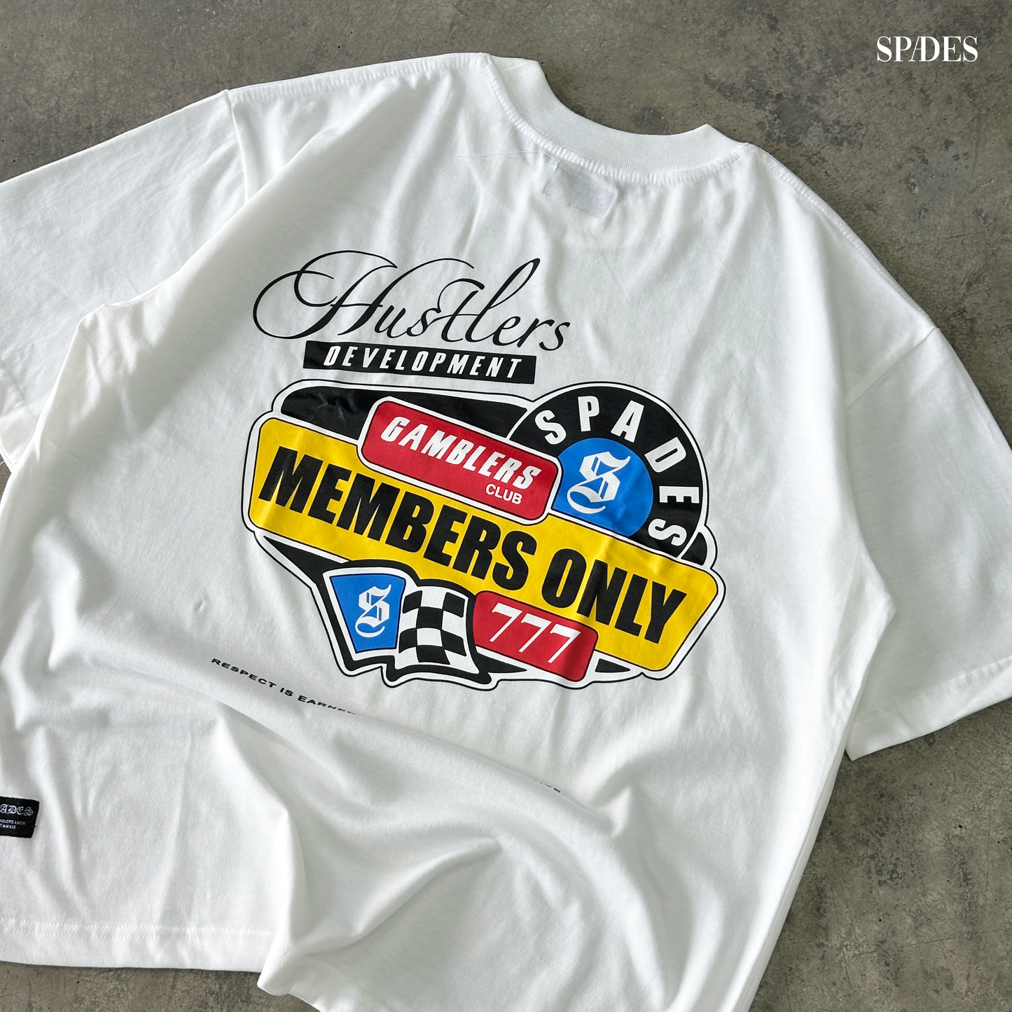Hustler Development Club Box Tee Off white