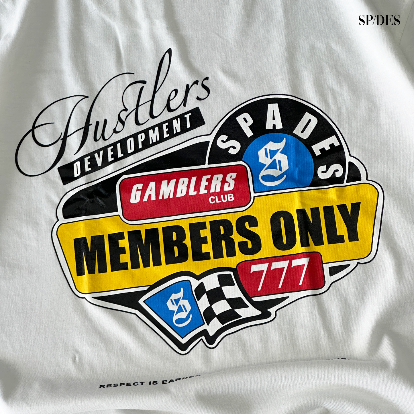Hustler Development Club Box Tee Off white