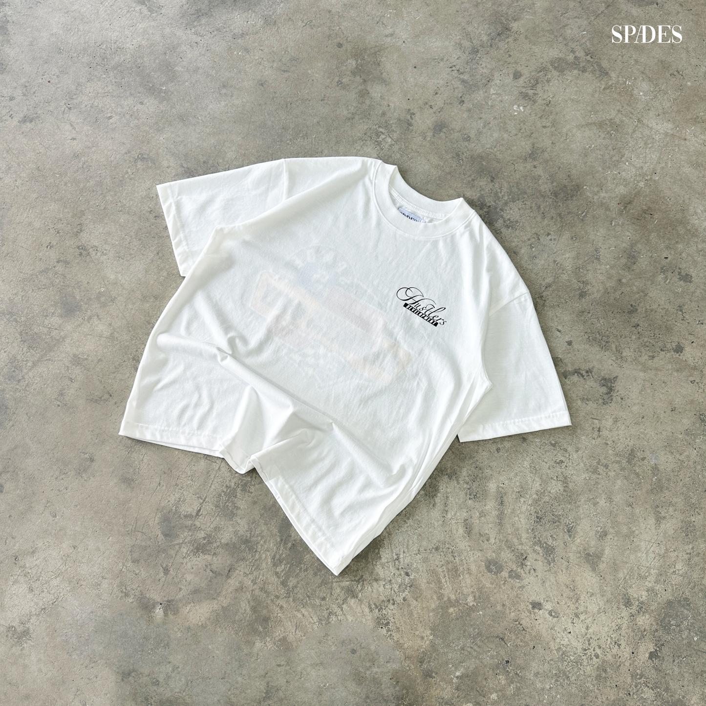 Hustler Development Club Box Tee Off white