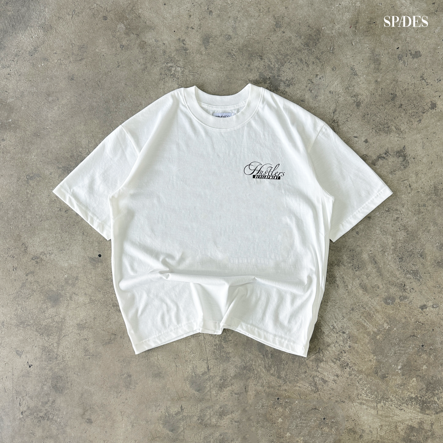 Hustler Development Club Box Tee Off white