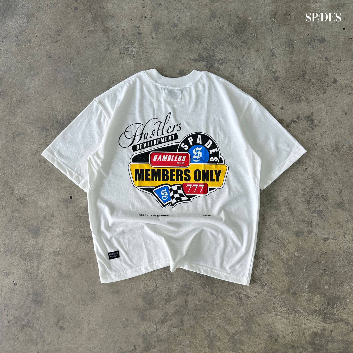 Hustler Development Club Box Tee Off white