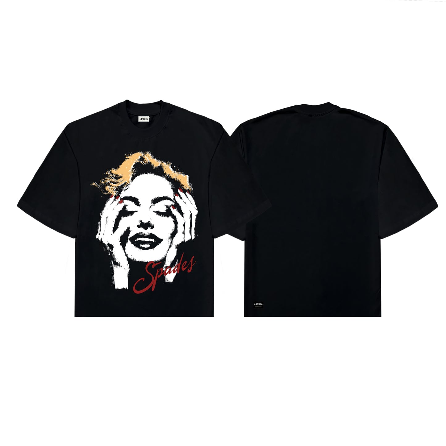 Thoughtful Glance Box Tee Black