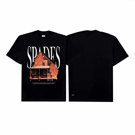 Spades Fiery Fate Black Boxy Crop T-shirt