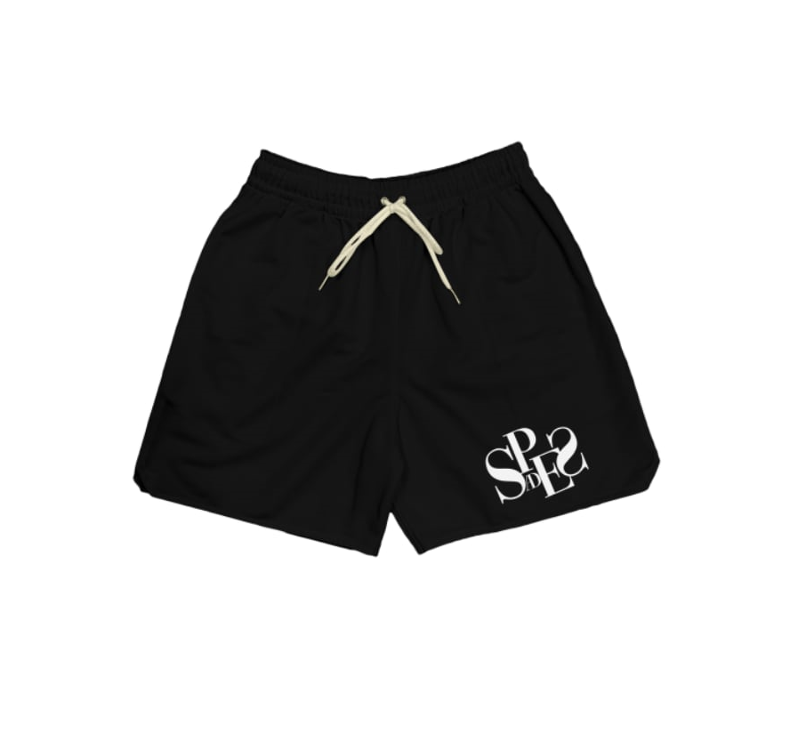 Spades Monochrome Majesty Sweat Shorts in Black