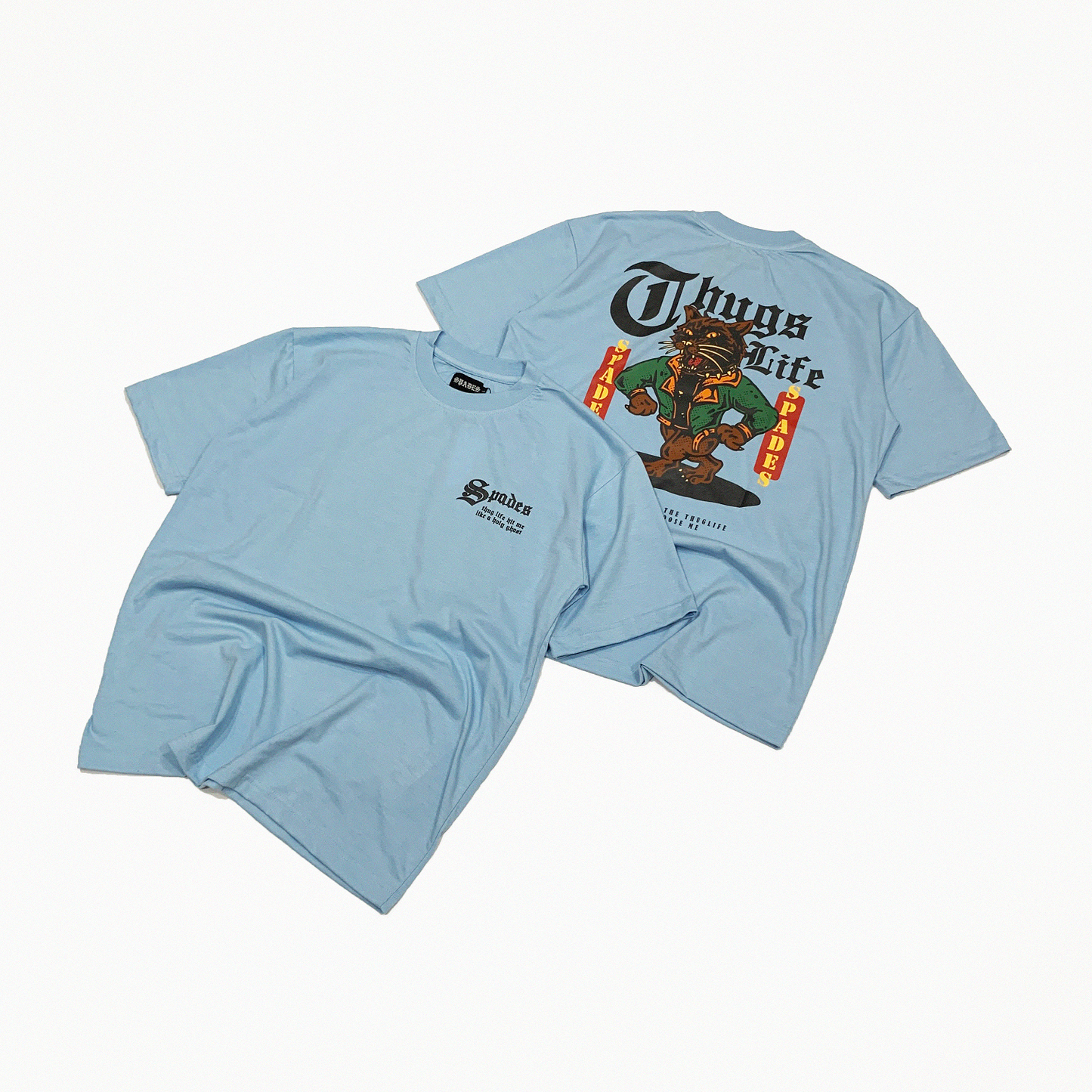 Spades Thug Life Powder Blue T-shirt