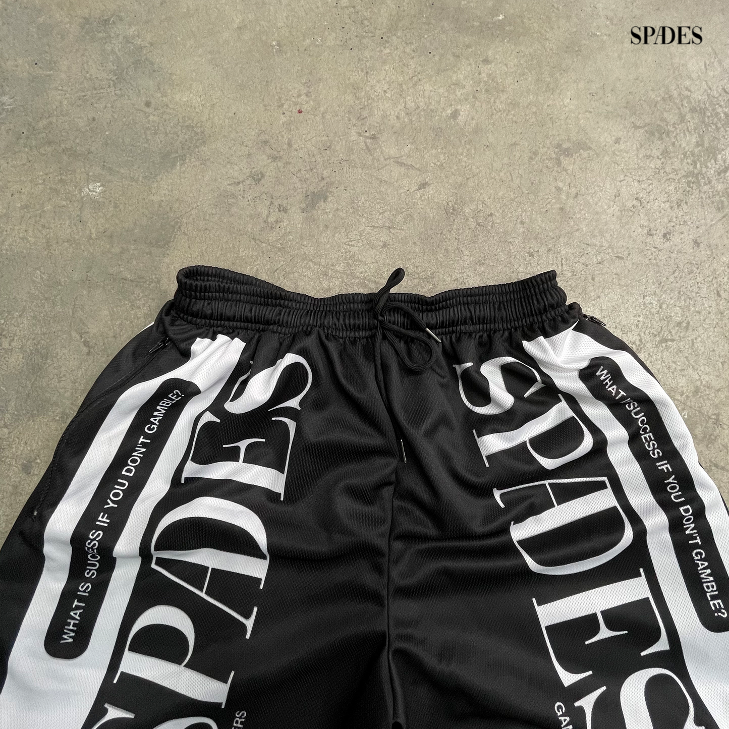 Black Line Hustle Mesh Shorts