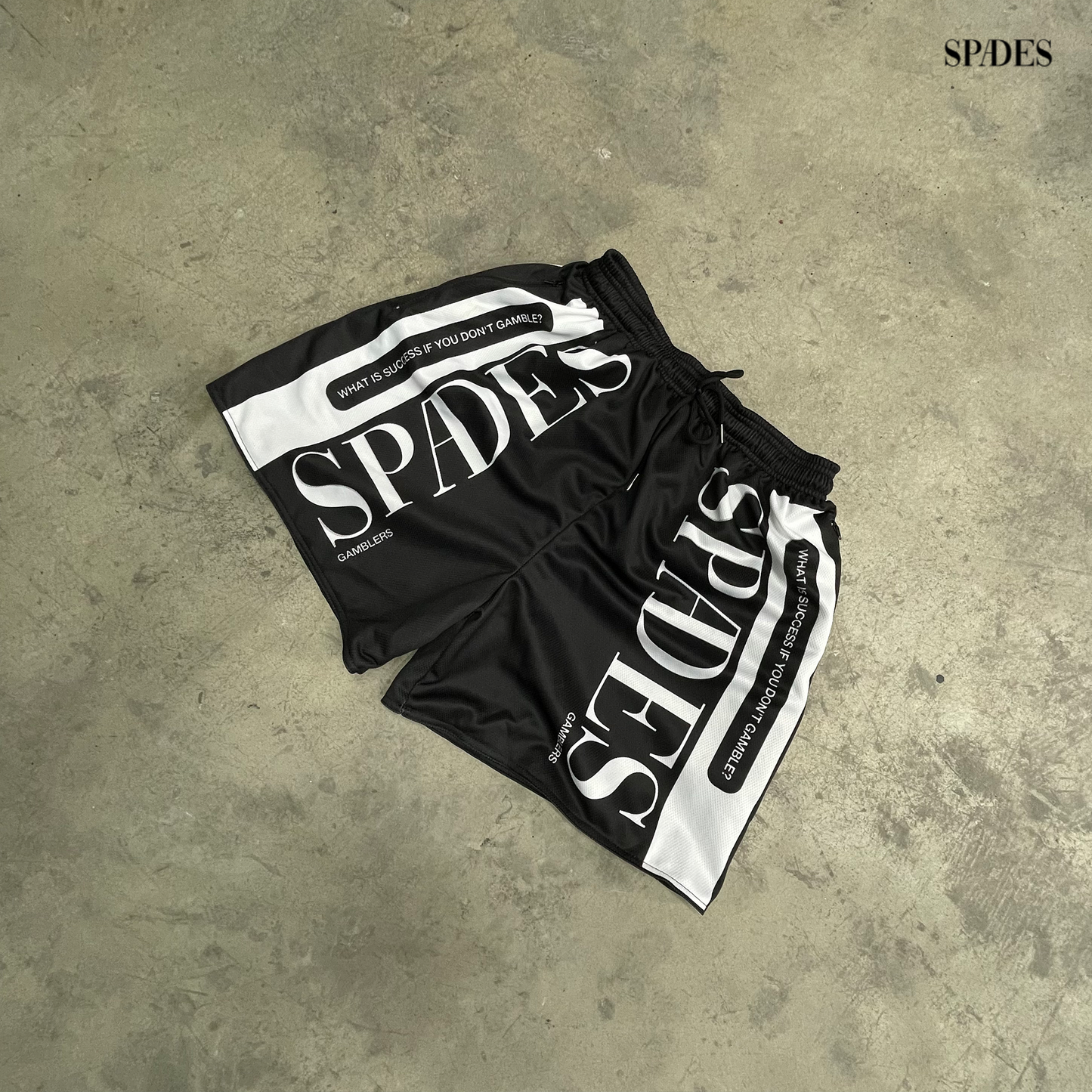 Black Line Hustle Mesh Shorts
