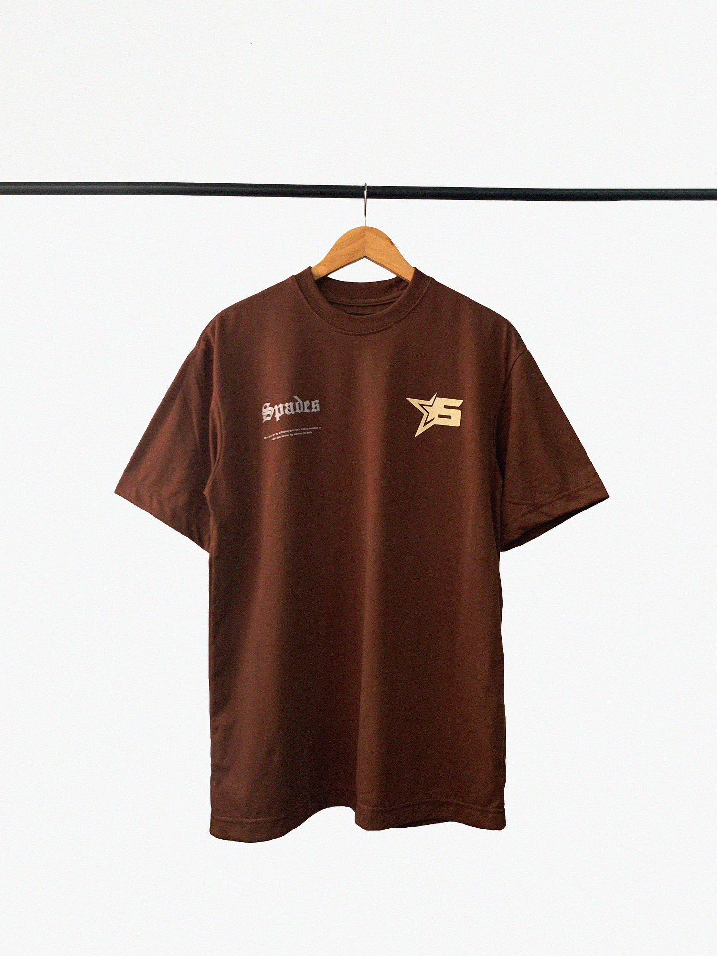 Spades Words of Star Hickory Brown T-shirt SPADES