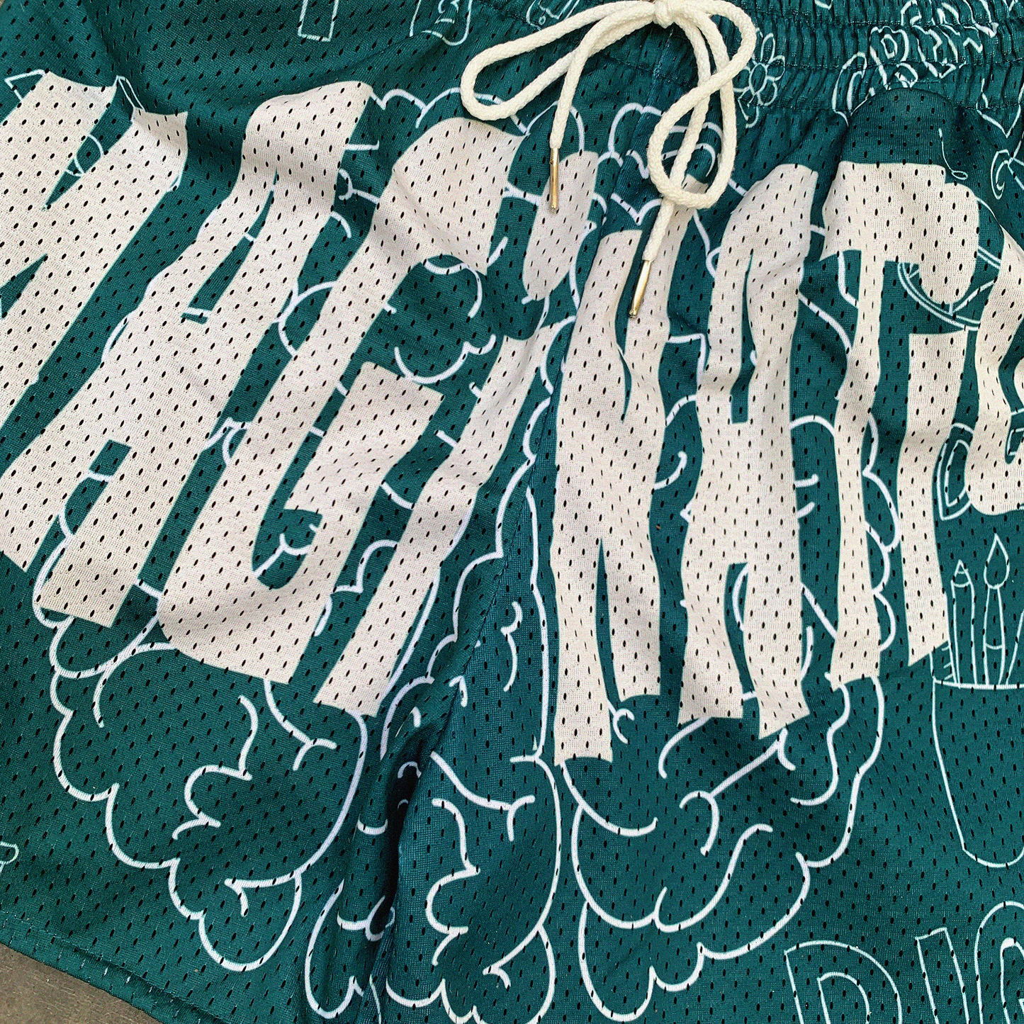 Spades Imagination Mesh Shorts Green