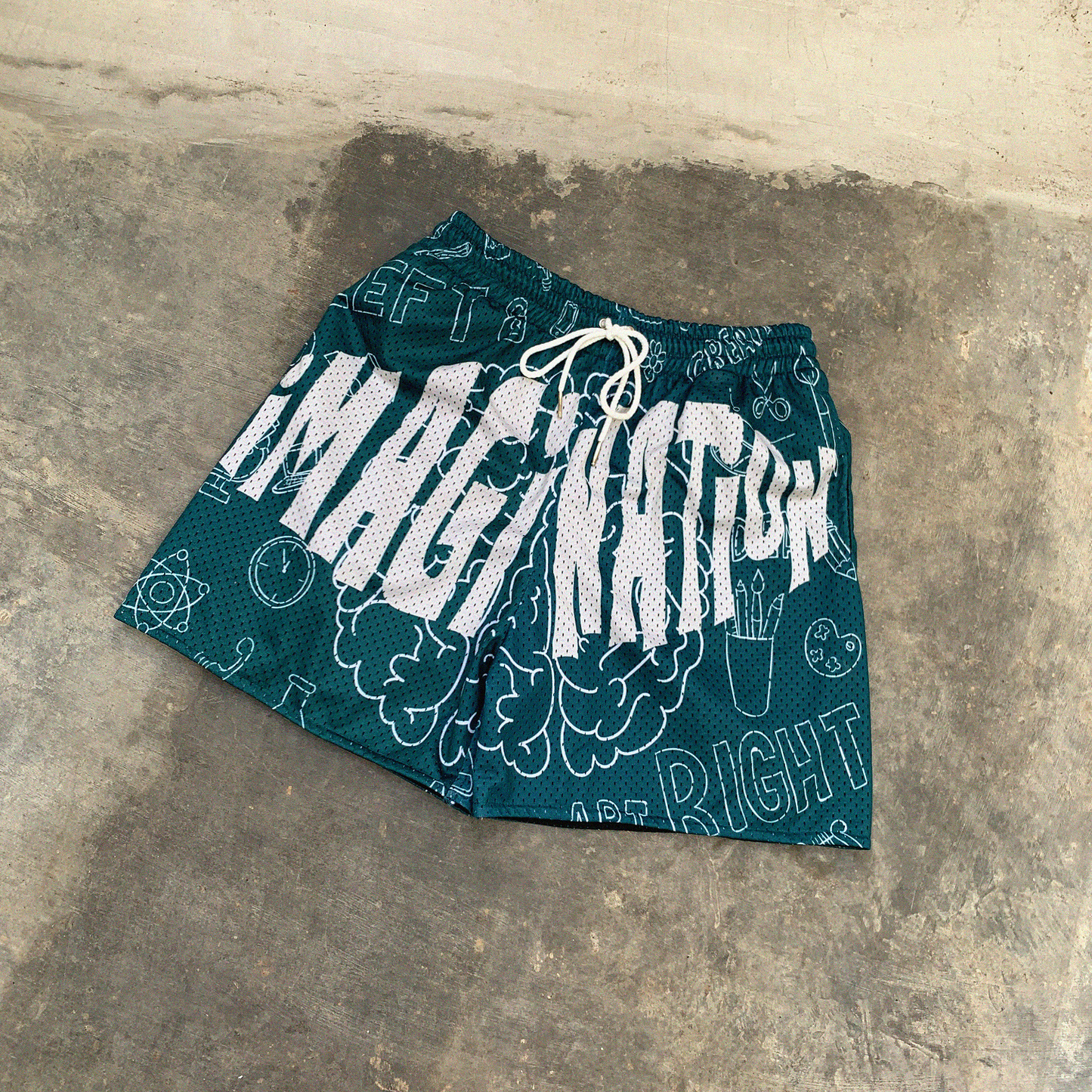 Spades Imagination Mesh Shorts Green