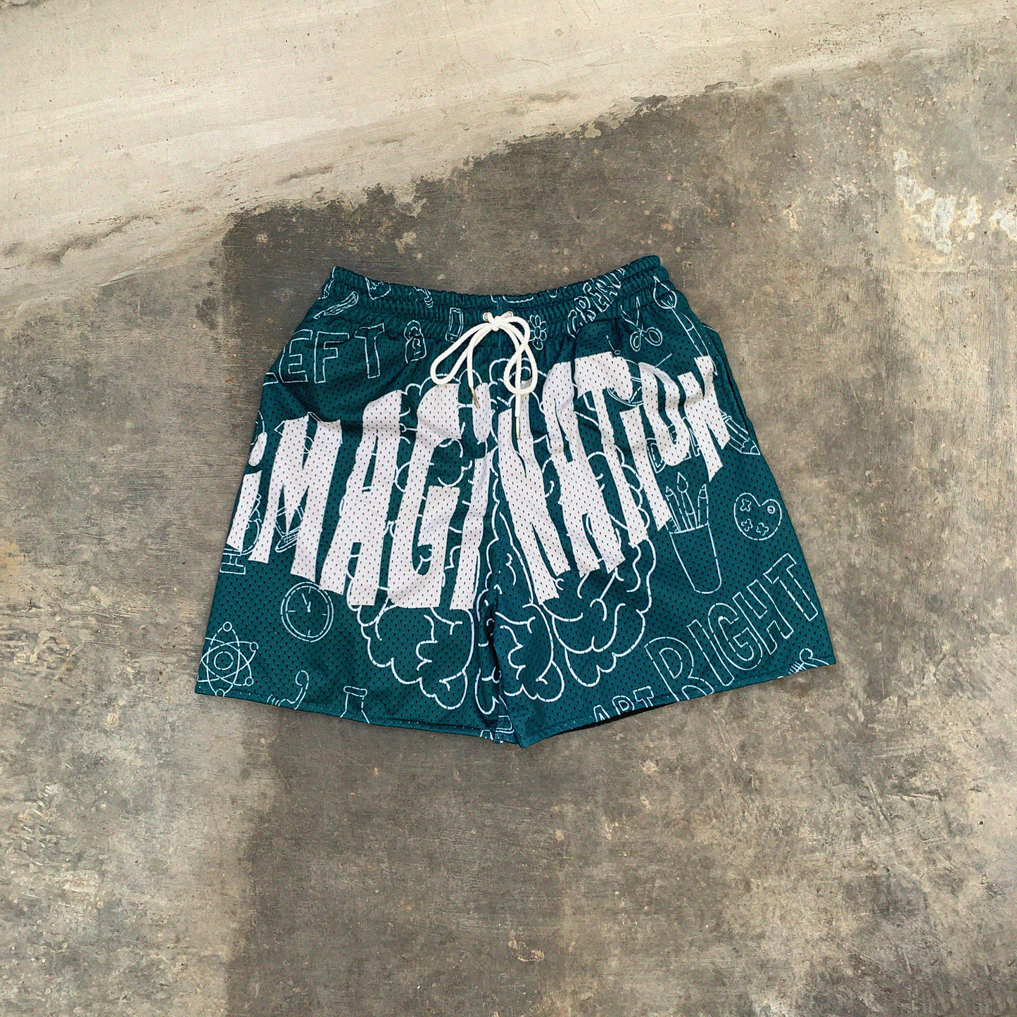 Spades Imagination Mesh Shorts Green