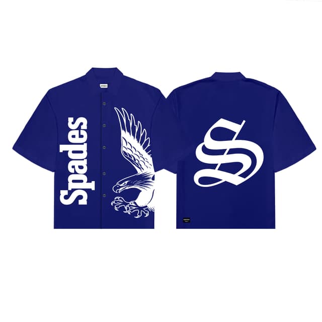 Spades Sky Dominion Boxy Crop Polo