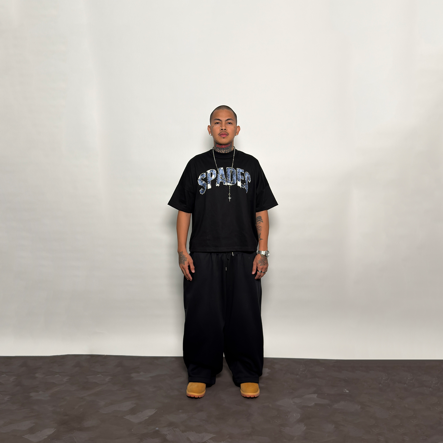 Spades Denim Boxy Crop Tee