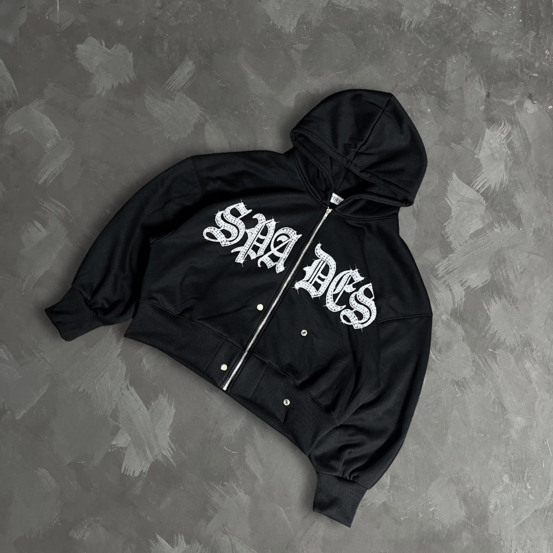 Spades Glitter Throne Boxy Hoodie