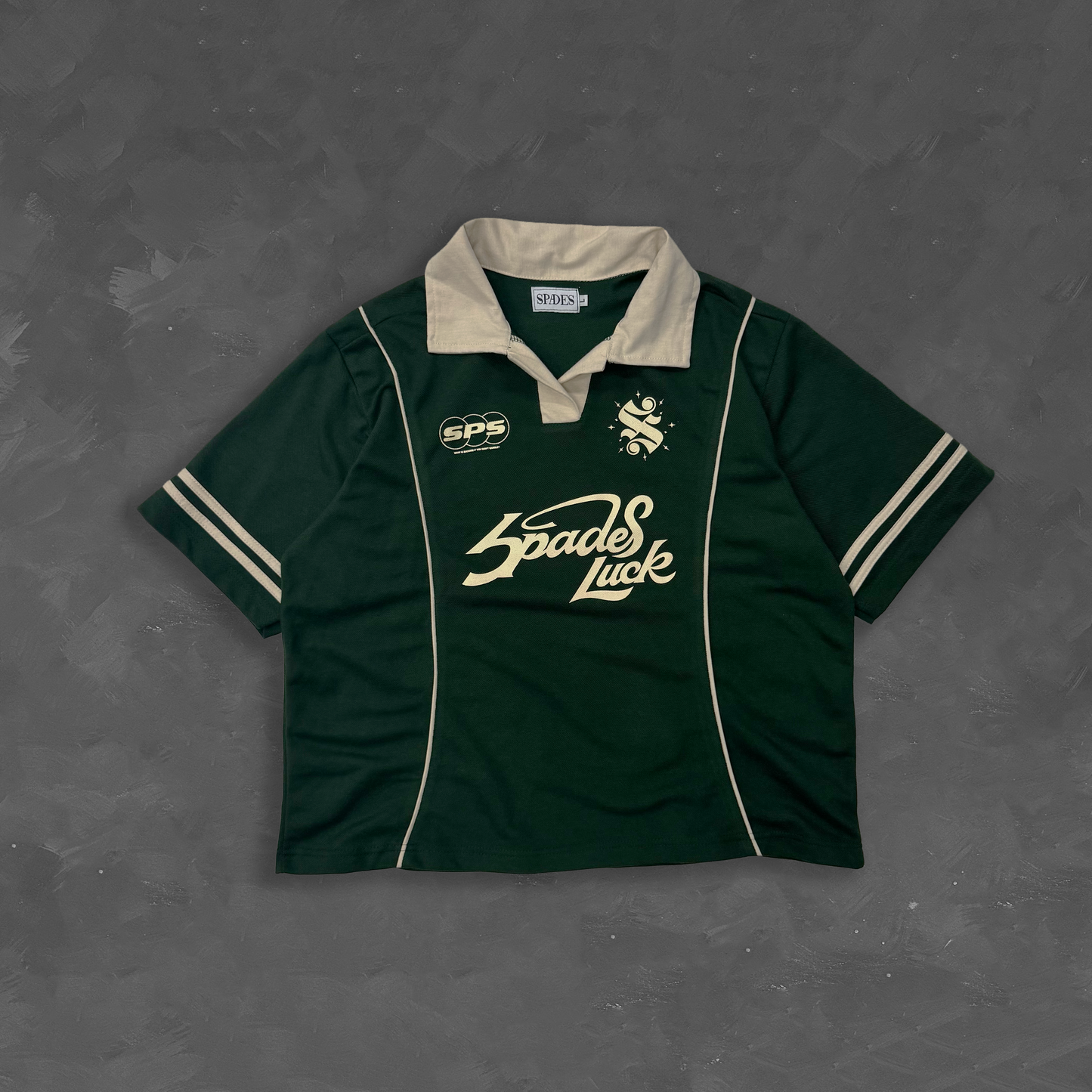 Spades Fortune Crest Boxy Crop Polo