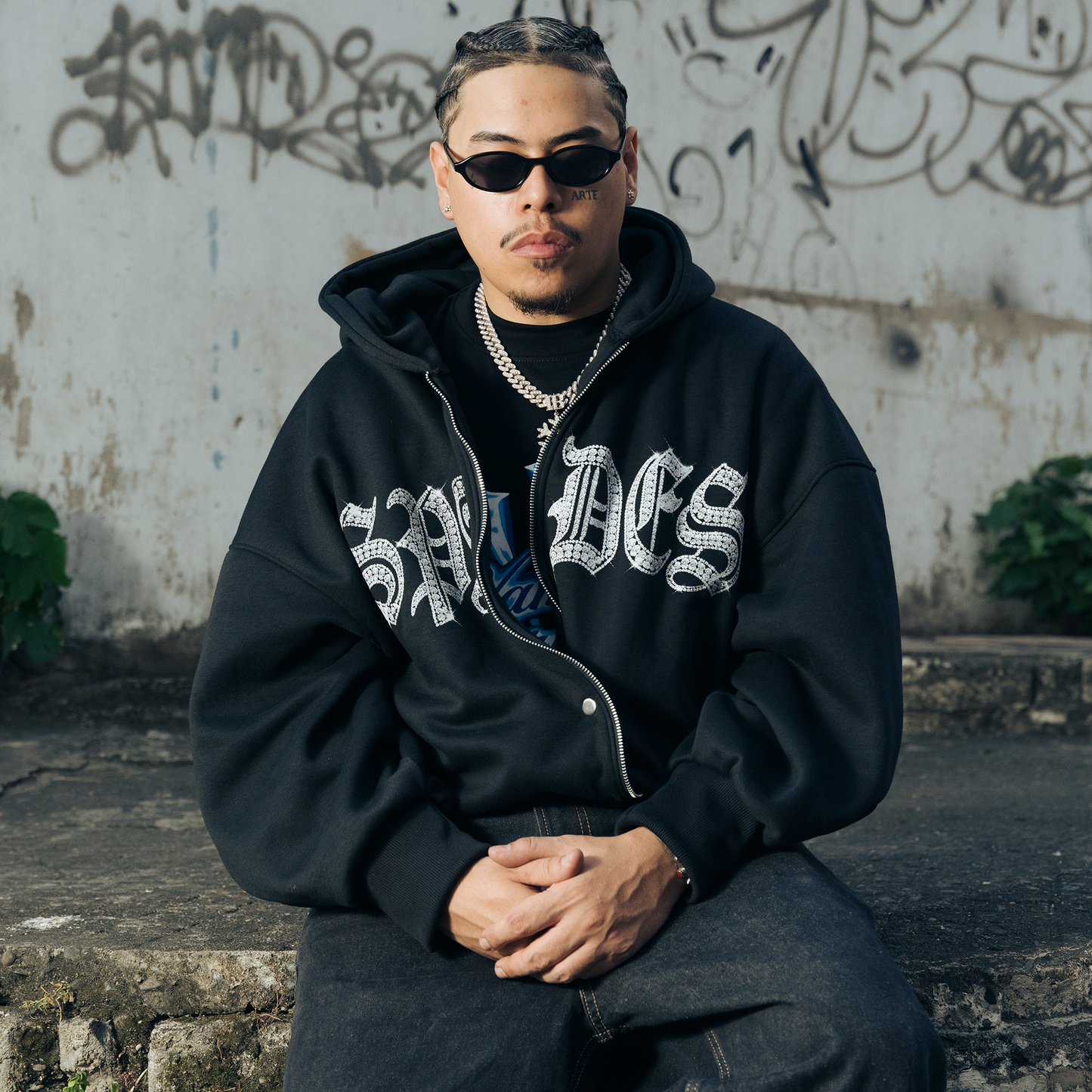 Spades Glitter Throne Boxy Hoodie