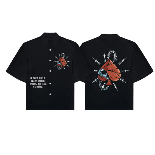 Spades Shattered Soul Boxy Crop Polo SPADES