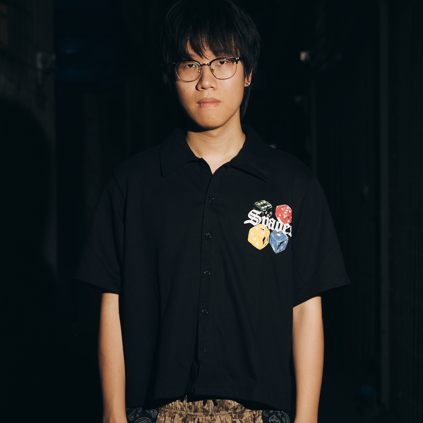 Spades Tetrachrome Dice Boxy Crop Polo SPADES