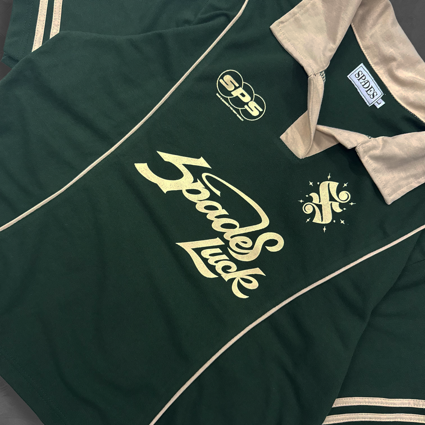 Spades Fortune Crest Boxy Crop Polo